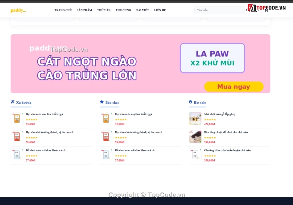 thú cưng,Shop,Web bán thú cưng,Website bán thú cưng